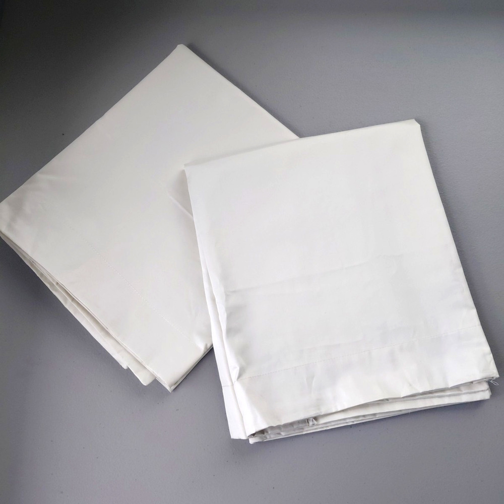 Northern Nights King Creme 100% Cotton Shams NEW Set of 2 Sheen Luxury Off White
